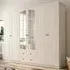 MAISON 6 Door 2 Drawer Wardrobe with Mirror - White
