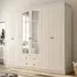 MAISON 6 Door 2 Drawer XL Mirror Wardrobe - White
