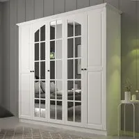 MAISON XL 5 Door Mirror Wardrobe - White