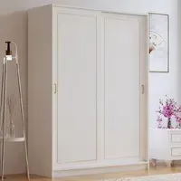 MARIE 2 Door Sliding Wardrobe - White, Gold