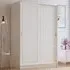MARIE 2 Door Sliding Wardrobe - White, Gold