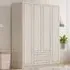 MARIE 4 Door 2 Drawer Wardrobe - White