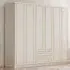 MARIE 6 Door 2 Drawer Wardrobe - White