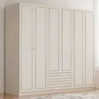 MARIE 6 Door 2 Drawer XL Wardrobe - White