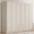 MARIE 6 Door 2 Drawer XL Wardrobe - White