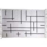 Matisse Rug with Tassels - White, Cotton