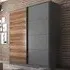 MILANO 2 Door Sliding Wardrobe - Anthracite, Walnut