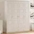 REGAL 4 Door 2 Drawer Wardrobe - White