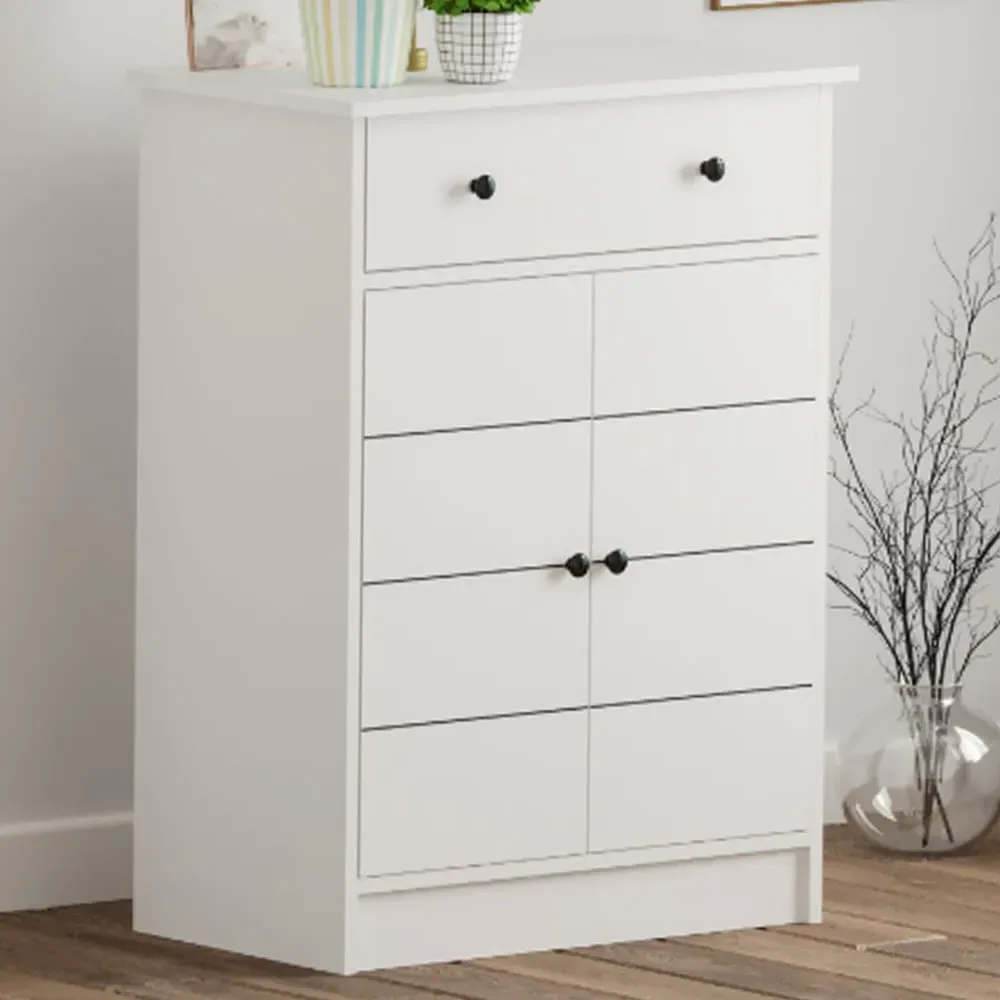SABRO 2 Door Single Drawer Sideboard - White image