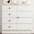 SABRO Single Door 4 Drawer Sideboard - White
