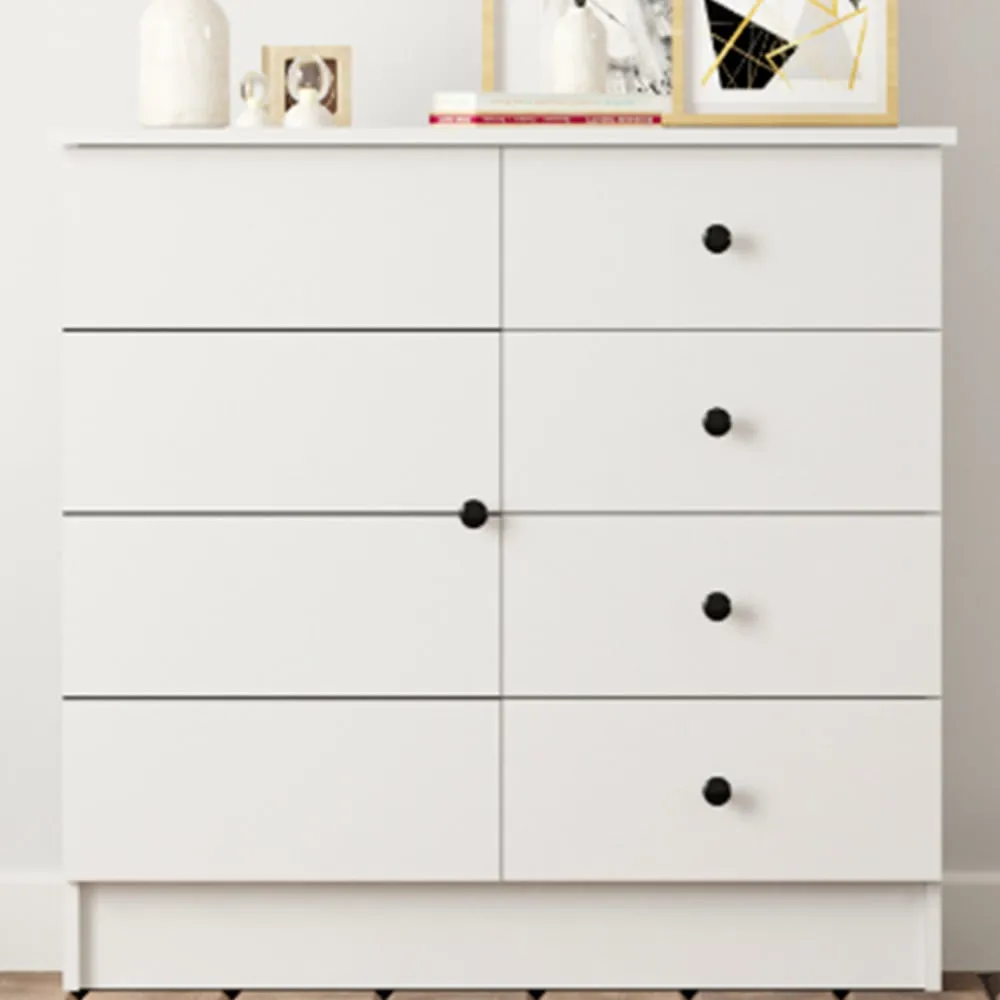 SABRO Single Door 4 Drawer Sideboard - White image