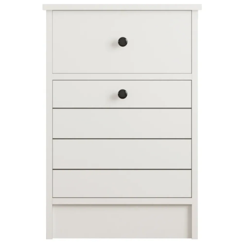 SABRO Single Door Single Drawer Bedside Table - White