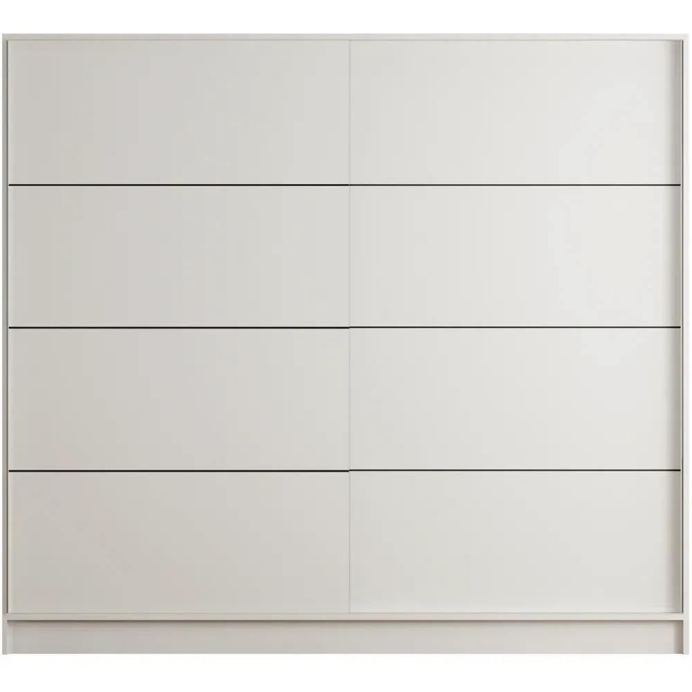SABRO XL Sliding Door Wardrobe - White
