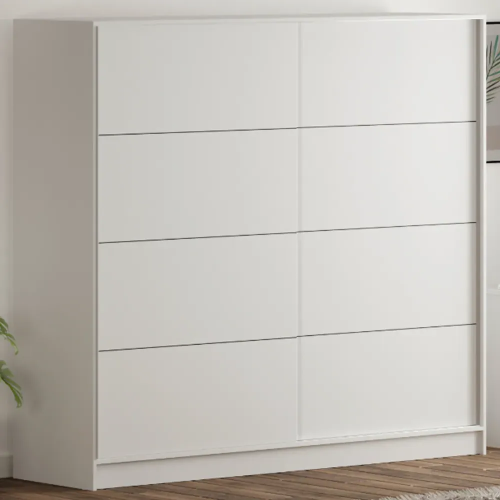 SABRO XL Sliding Door Wardrobe - White