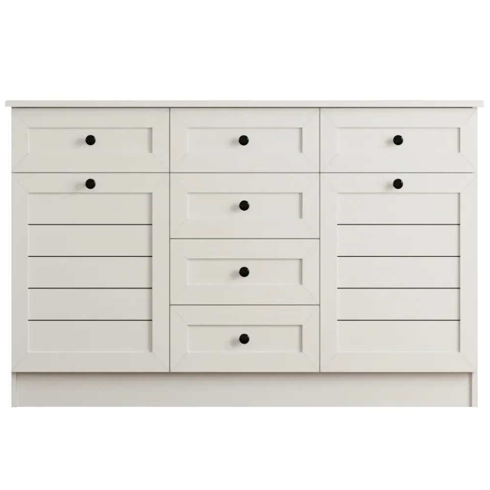 VENICE 2 Door 6 Drawer Sideboard - White