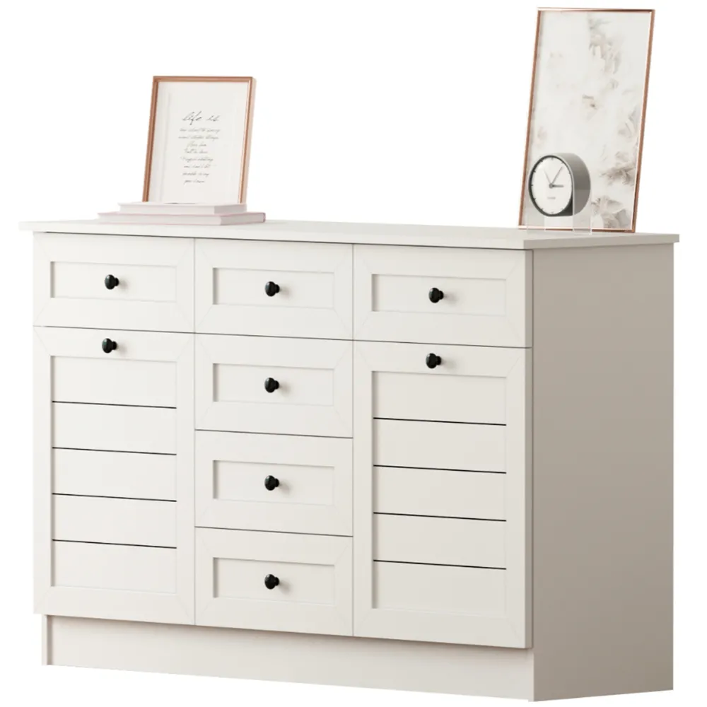 VENICE 2 Door 6 Drawer Sideboard - White