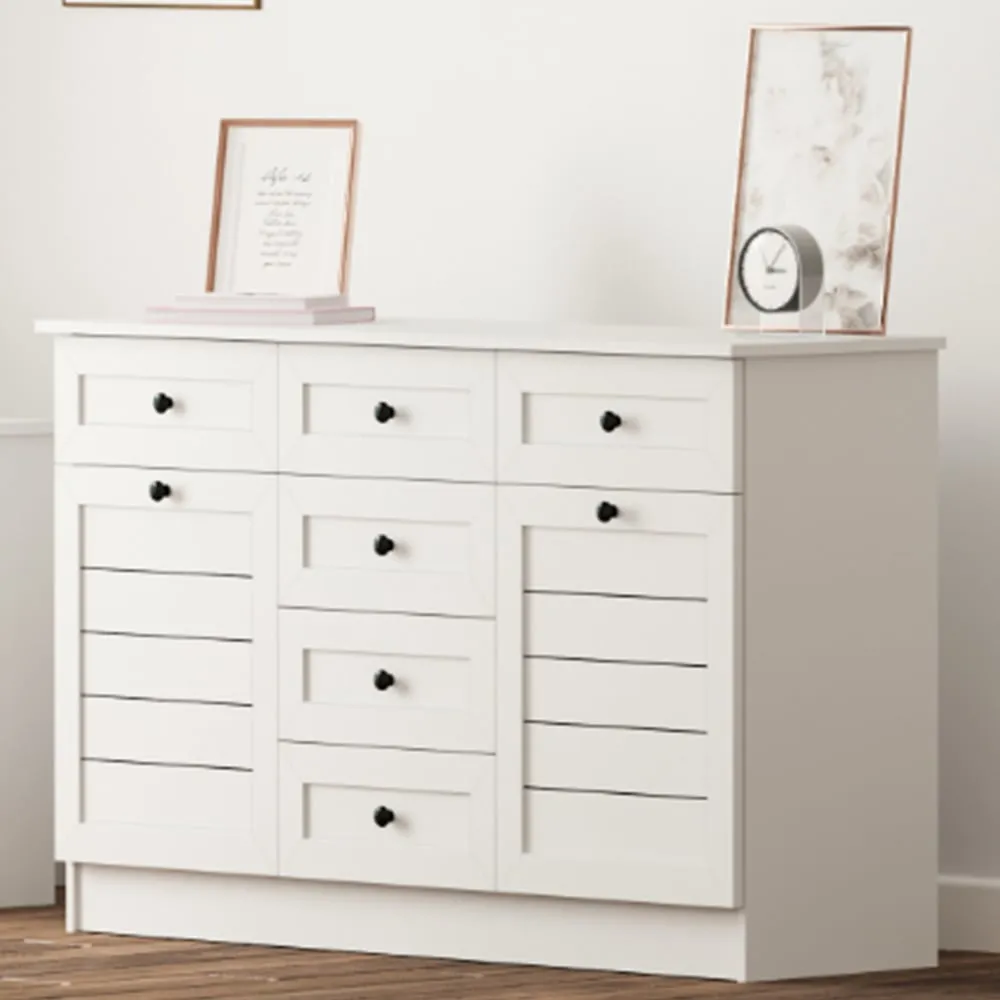 VENICE 2 Door 6 Drawer Sideboard - White