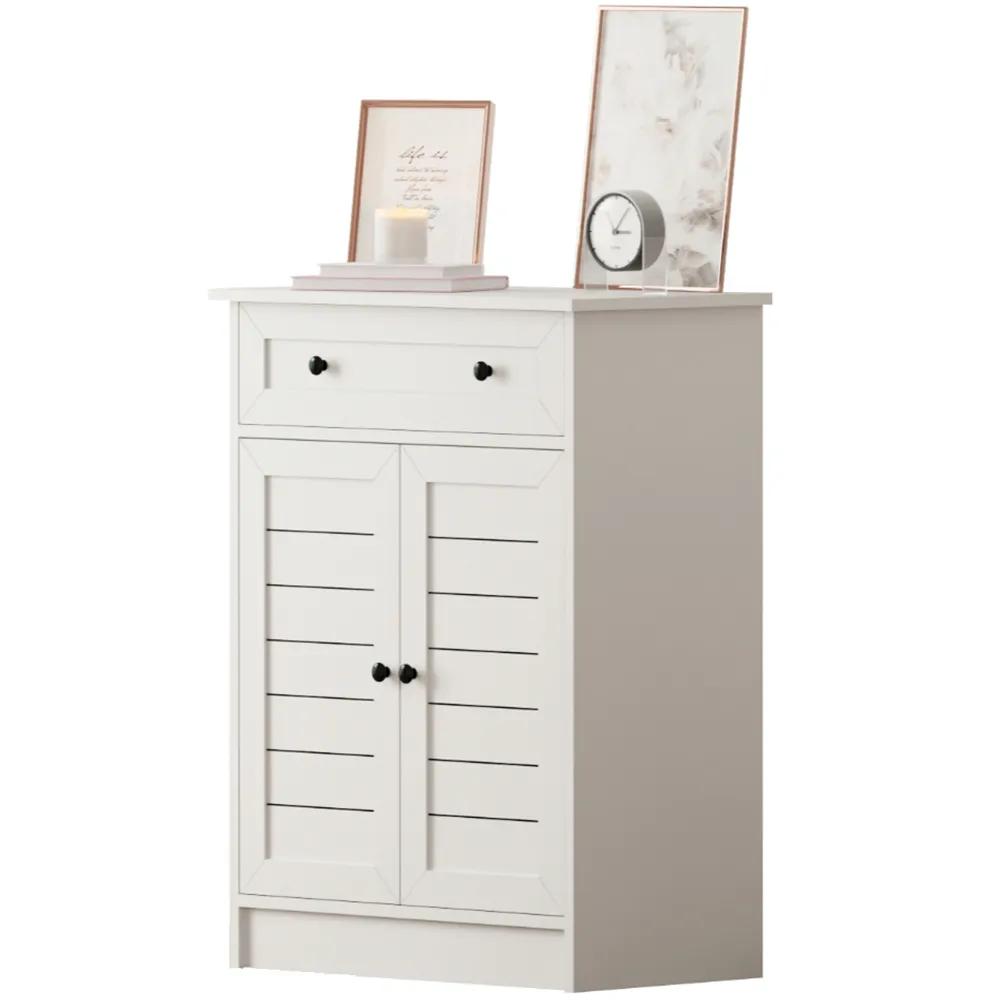 VENICE 2 Door Single Drawer Sideboard - White