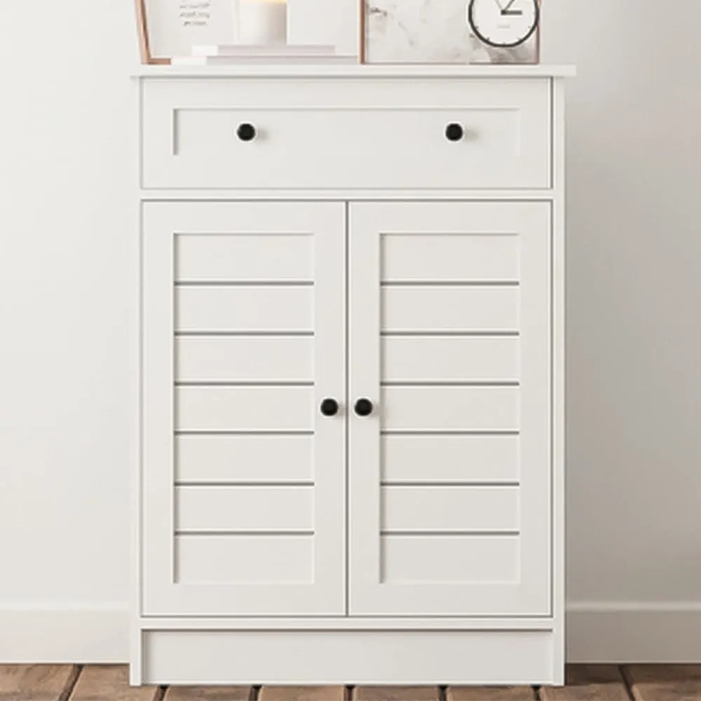 VENICE 2 Door Single Drawer Sideboard - White image