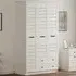 VENICE 3-Door Wardrobe with Drawers - White, MDF