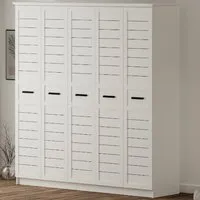 VENICE 5 Door Wardrobe - White