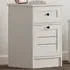 VENICE Single Door Single Drawer Bedside Table - White