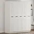 Vienna 5-Door Wardrobe - White