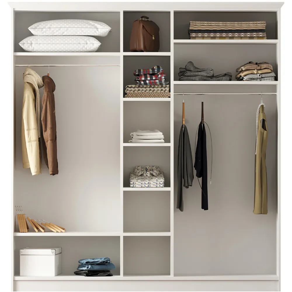 Vienna XL 5-Door Wardrobe - White