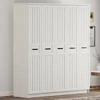 Vienna XL 5-Door Wardrobe - White