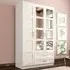 VISTA 3 Door 2 Drawer Mirrored Wardrobe - White