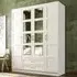 VISTA 4 Door 2 Drawer Mirrored Wardrobe - White