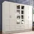VISTA 6 Door 2 Drawer Mirrored Wardrobe - White