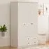VOLET 3-Door Wardrobe with Drawers - White, MDF