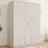 VOLET 4 Door 2 Drawer Wardrobe - White