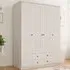 VOLET XL 4 Door 2 Drawer Wardrobe - White
