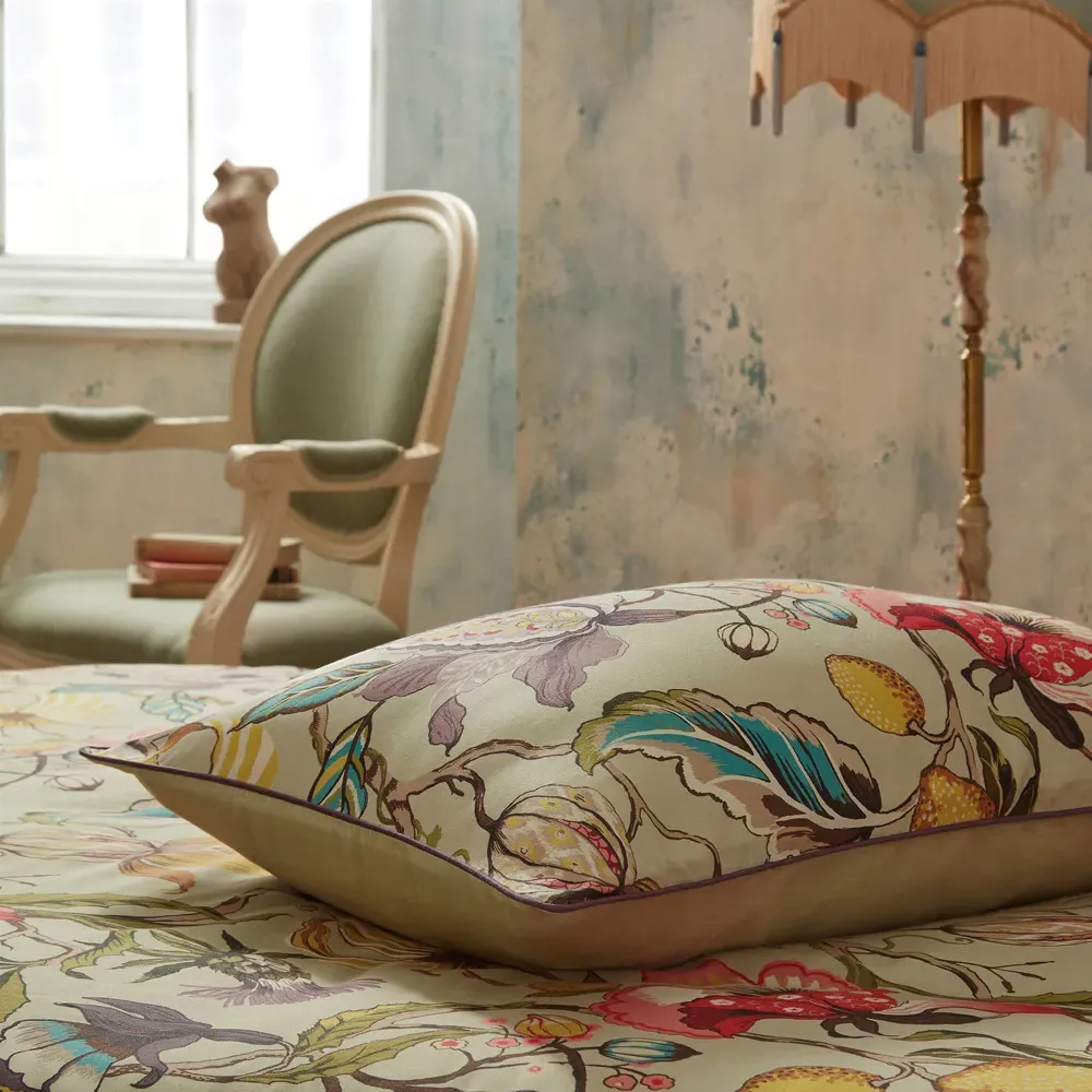 Morton Floral Super King Duvet Cover Set - Brown, Cotton