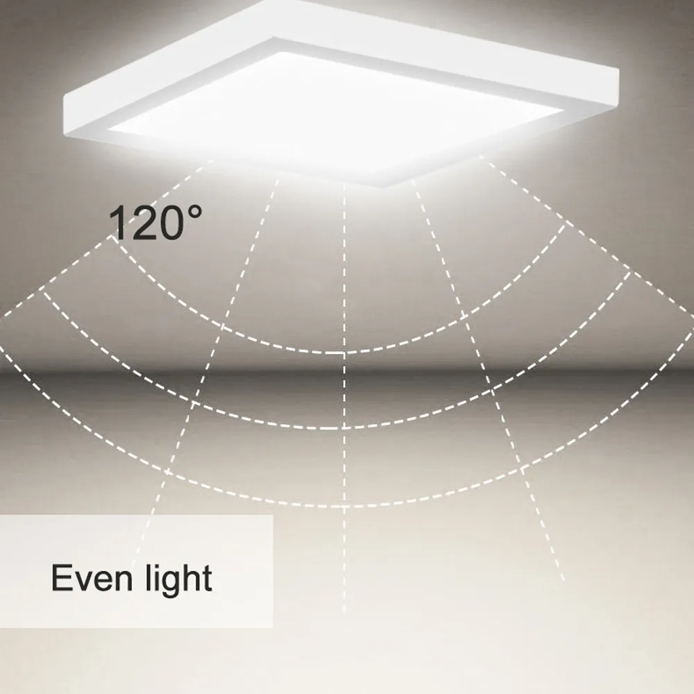 12W LED Square Surface Mount Ceiling Light - Cool White
