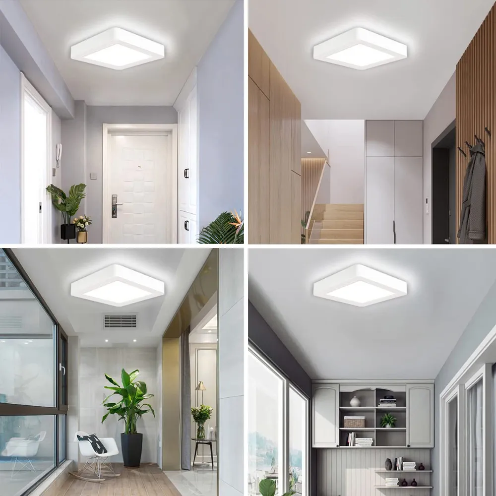 18W LED Square Integrated Ceiling Light - White