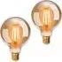 2 Pack E27 6W G80 Filament LED Light Bulb - Warm Amber