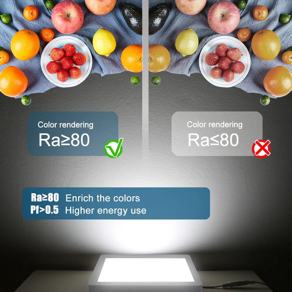 24W LED Square Surface Mount Ceiling Light - Cool White