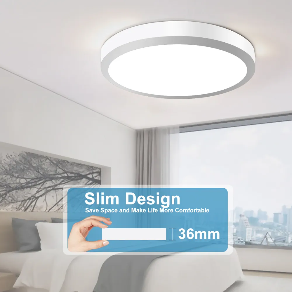 24W Surface Mount LED Ceiling Light - White