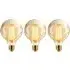 3 Pack E27 6W G125 Ball LED Light Bulb - Yellow