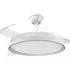 42 Inch Retractable Blades LED Ceiling Fan Light - White