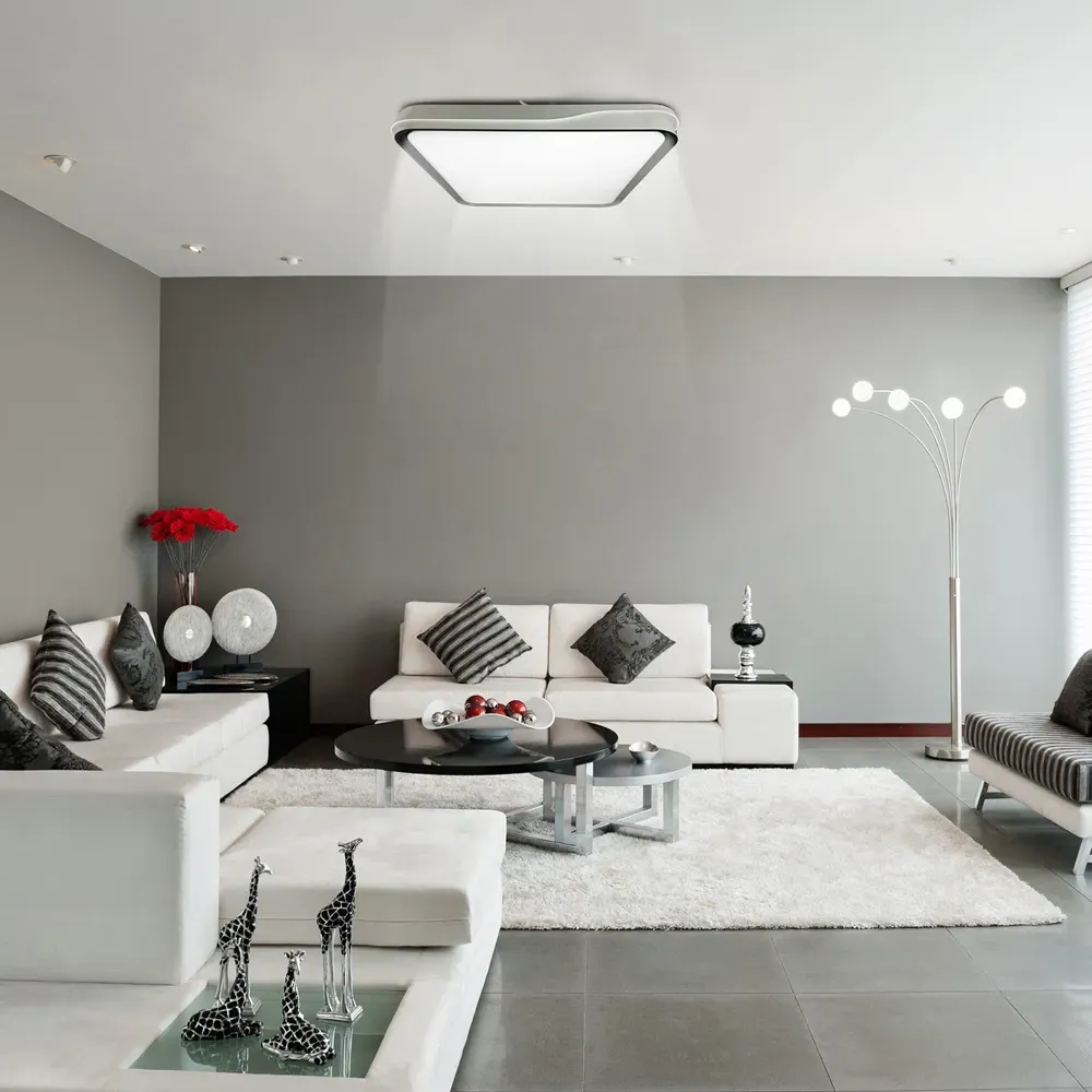 48W Square LED Ceiling Light with CCT Tri Tone - White