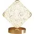 ASL-702 Rhombus Desk Lamp with USB Charging - Gold, Crystal
