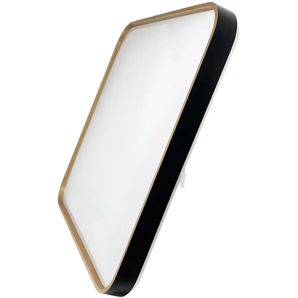 Black Edge Tri Tone Square Ceiling Downlight - White image