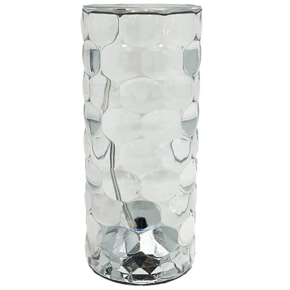 Cordless Cylindrical LED Desk Lamp with Crystal Texture