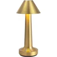 Cordless Mushroom LED Desk Lamp - Gold