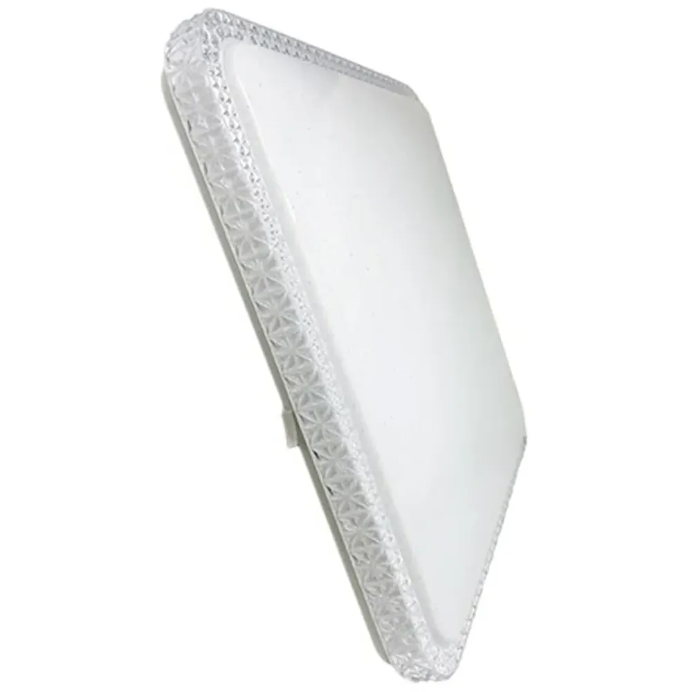 Crystal Edge Tri Tone Square Ceiling Downlight - White