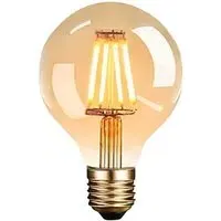 E27 6W G125 Ball LED Light Bulb - Yellow
